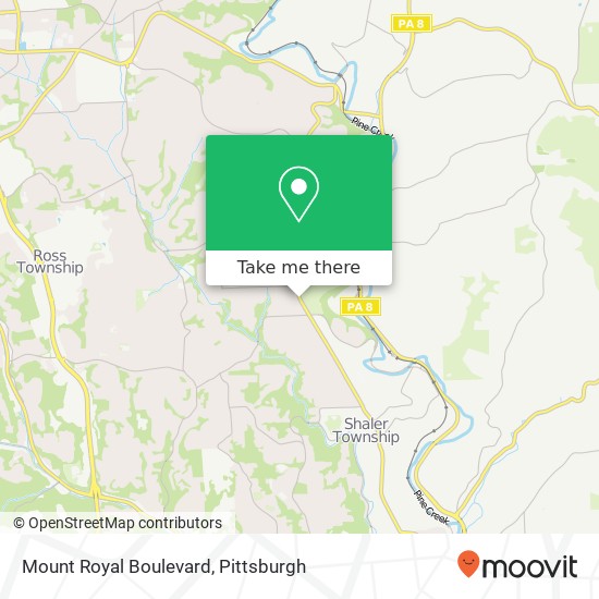 Mount Royal Boulevard map