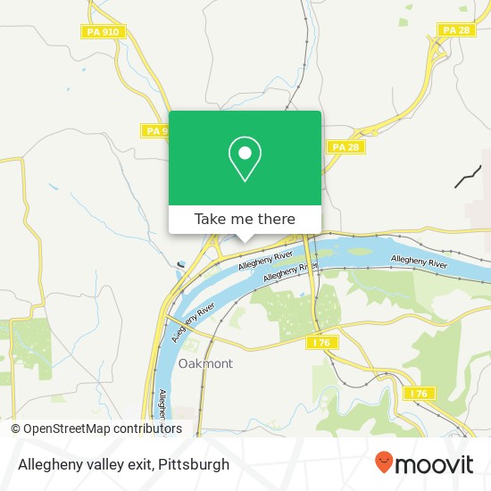 Allegheny valley exit map