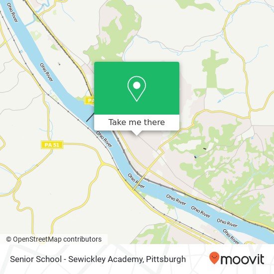 Mapa de Senior School - Sewickley Academy