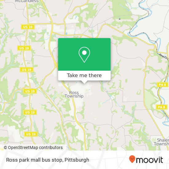 Mapa de Ross park mall bus stop