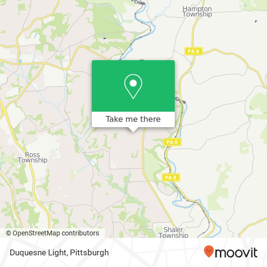 Mapa de Duquesne Light