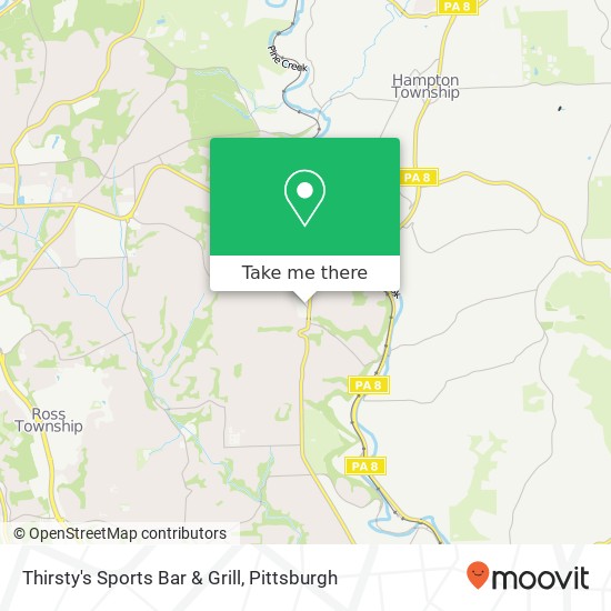 Mapa de Thirsty's Sports Bar & Grill