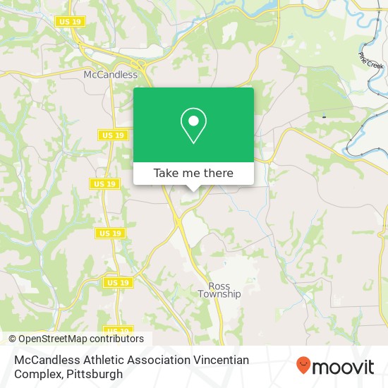 Mapa de McCandless Athletic Association Vincentian Complex