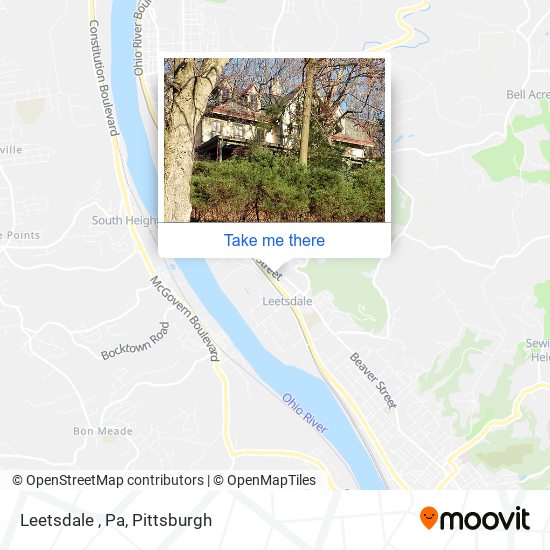 Leetsdale , Pa map