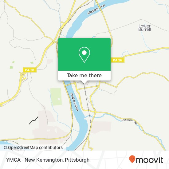YMCA - New Kensington map
