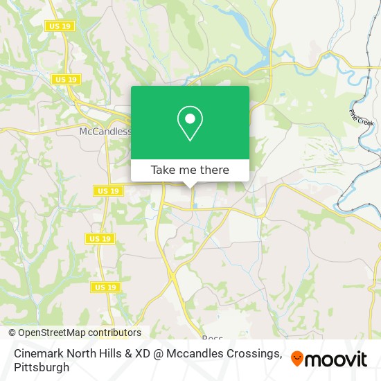 Mapa de Cinemark North Hills & XD @ Mccandles Crossings