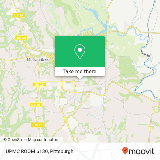 UPMC ROOM 6130 map