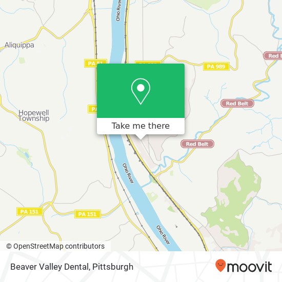 Beaver Valley Dental map