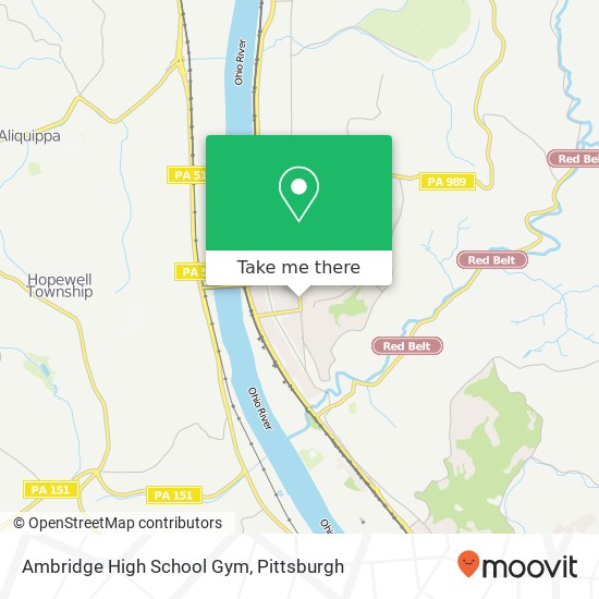 Mapa de Ambridge High School Gym