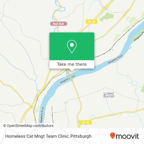 Homeless Cat Mngt Team Clinic map