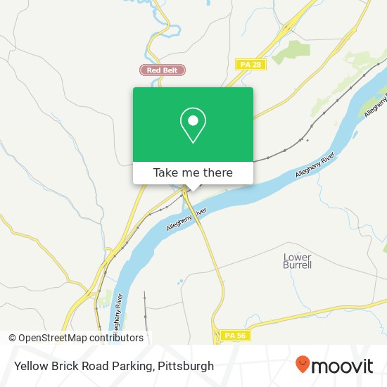 Mapa de Yellow Brick Road Parking