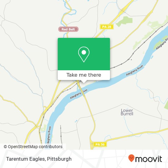 Tarentum Eagles map