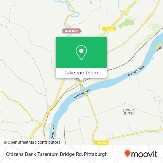 Mapa de Citizens Bank Tarentum Bridge Rd