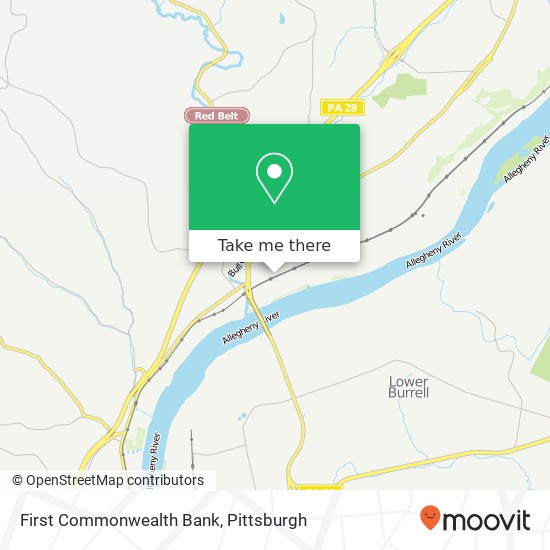 Mapa de First Commonwealth Bank