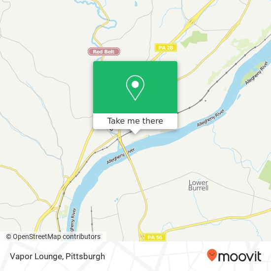 Mapa de Vapor Lounge