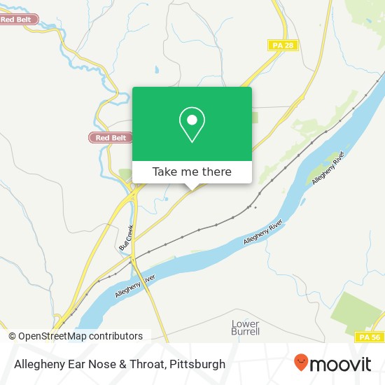 Allegheny Ear Nose & Throat map