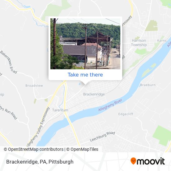 Brackenridge, PA map