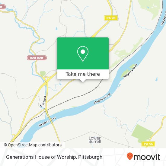 Mapa de Generations House of Worship