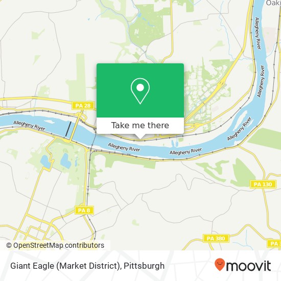 Giant Eagle (Market District) map