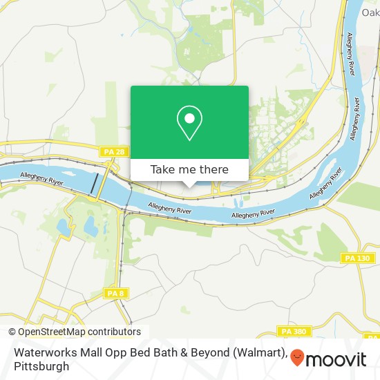 Mapa de Waterworks Mall Opp Bed Bath & Beyond (Walmart)