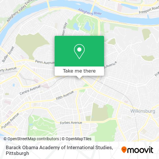 Barack Obama Academy of International Studies map