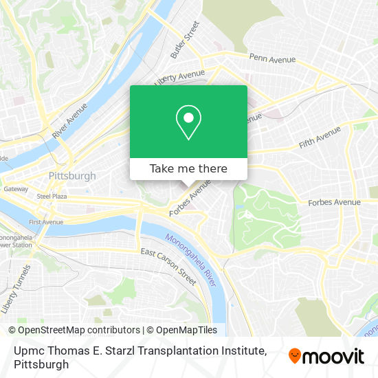 Mapa de Upmc Thomas E. Starzl Transplantation Institute