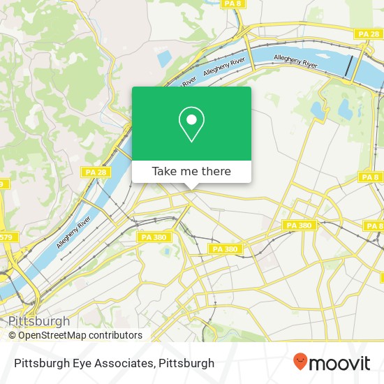 Pittsburgh Eye Associates map