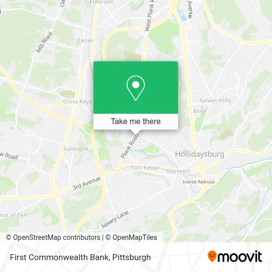 First Commonwealth Bank map