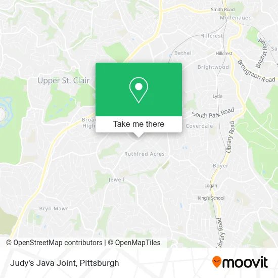 Judy's Java Joint map