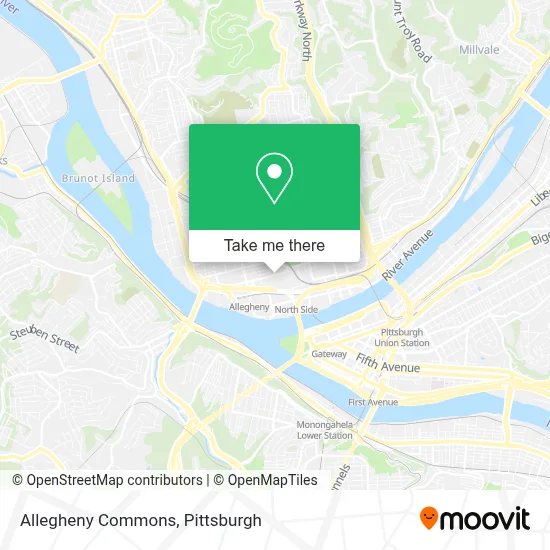 Allegheny Commons map