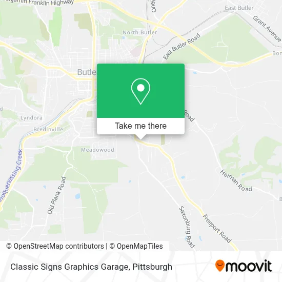Classic Signs Graphics Garage map