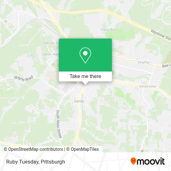 Ruby Tuesday map