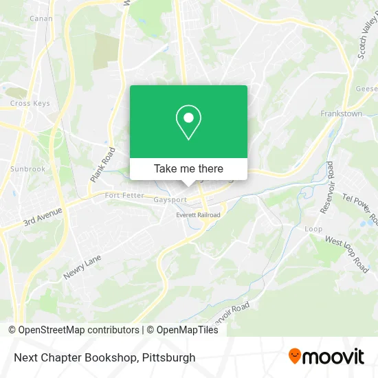 Next Chapter Bookshop map