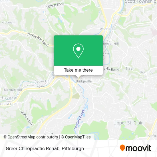 Greer Chiropractic Rehab map