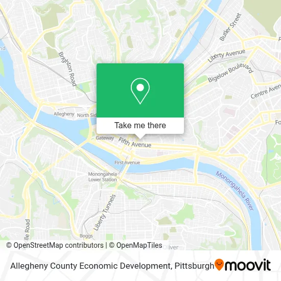 Allegheny County Economic Development map