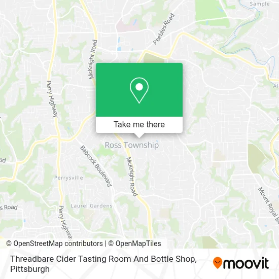 Threadbare Cider Tasting Room And Bottle Shop map