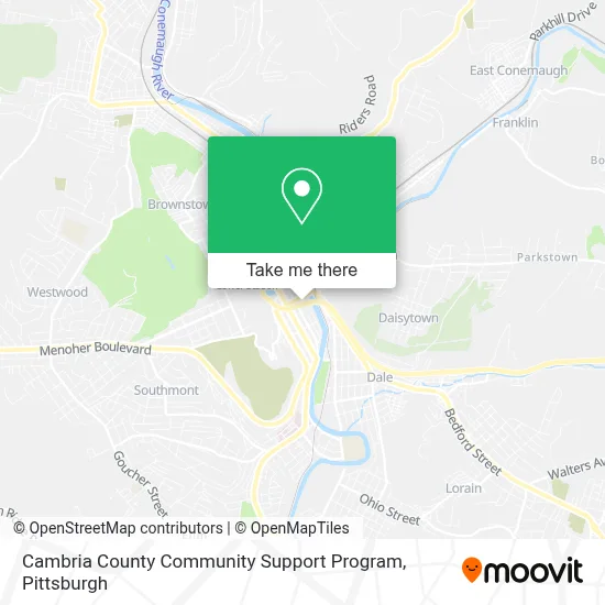 Cambria County Community Support Program map