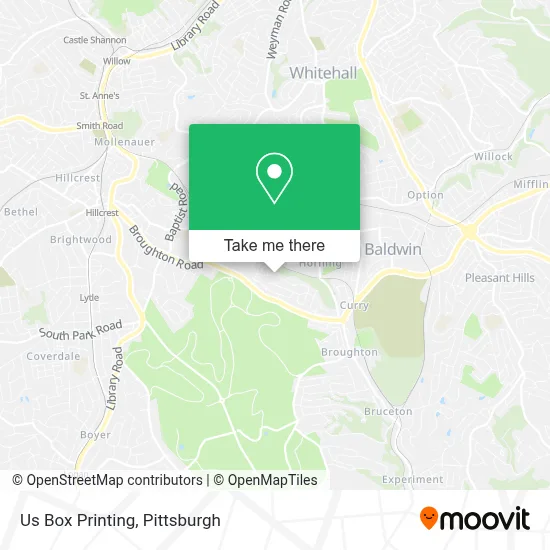 Us Box Printing map