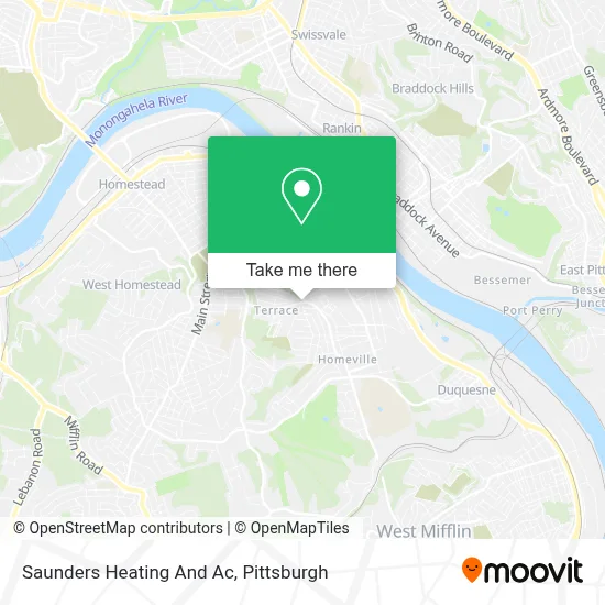 Saunders Heating And Ac map