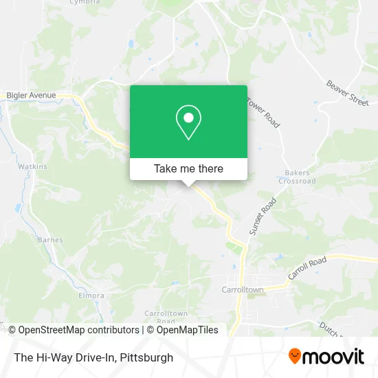 The Hi-Way Drive-In map