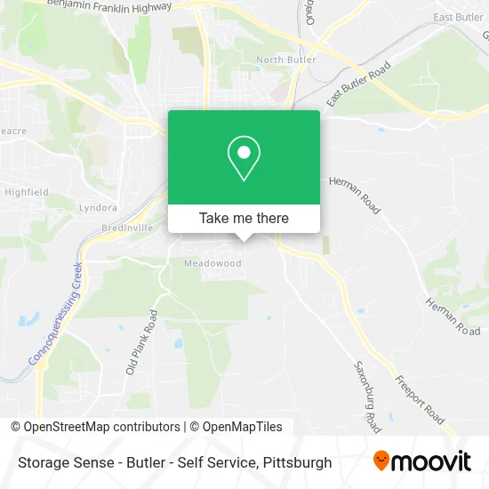 Storage Sense - Butler - Self Service map