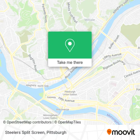 Steelers Split Screen map