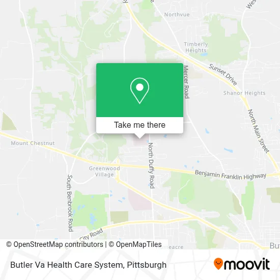 Butler Va Health Care System map