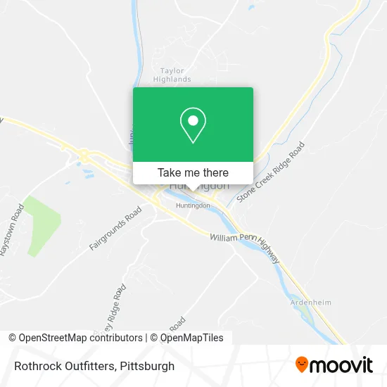 Rothrock Outfitters map