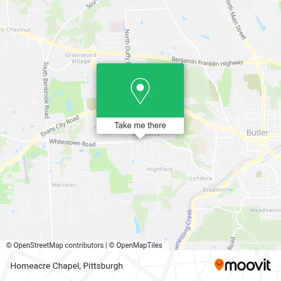 Homeacre Chapel map