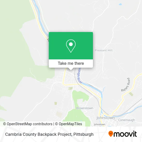 Cambria County Backpack Project map