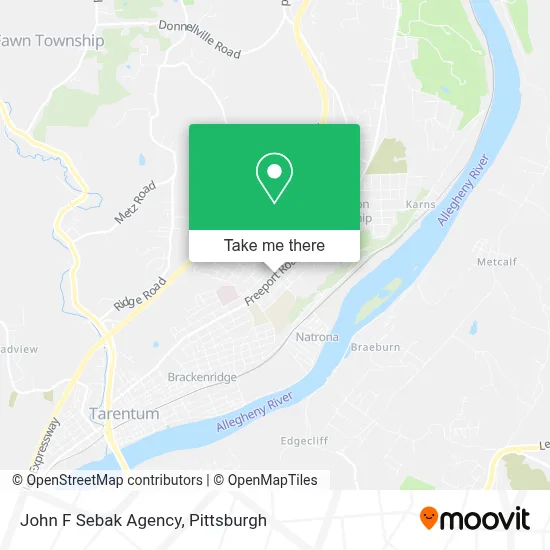 John F Sebak Agency map