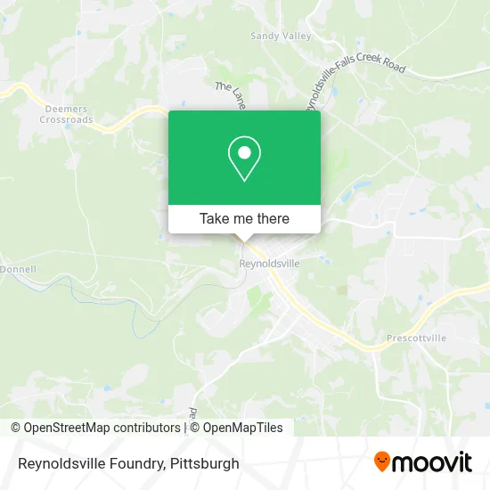 Reynoldsville Foundry map