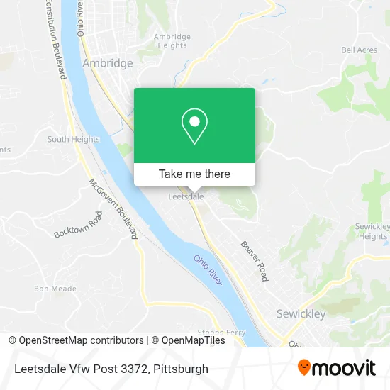 Leetsdale Vfw Post 3372 map