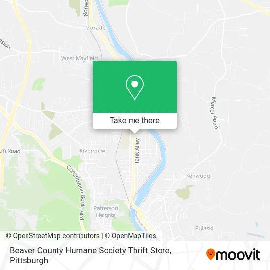 Beaver County Humane Society Thrift Store map